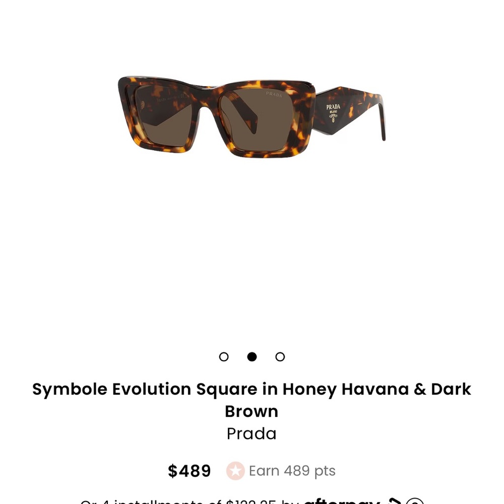 Prada square sunglasses tortoise